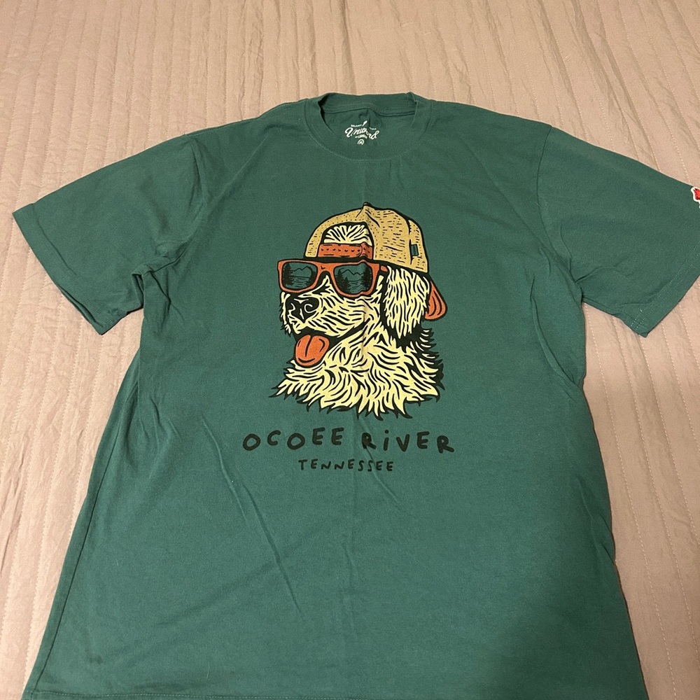 Ocoee River Dog Graphic T-Shirt - Green